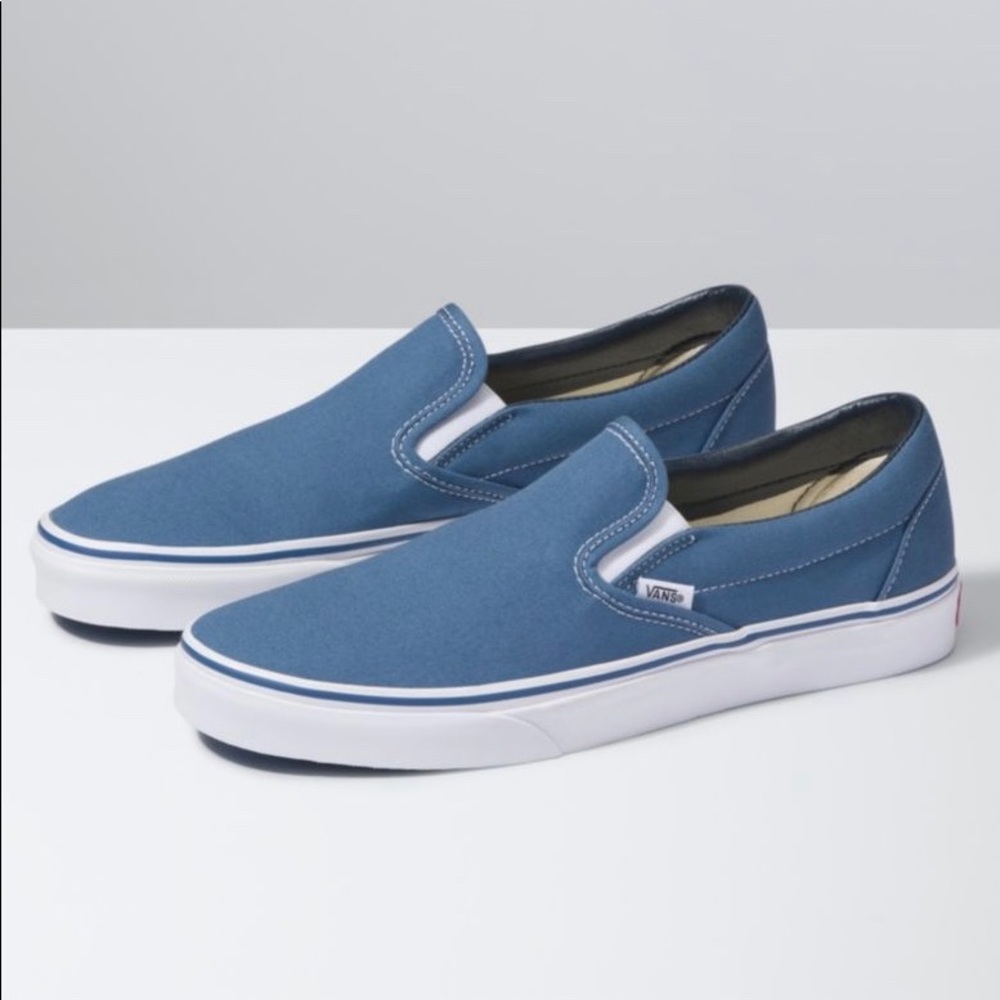 Vans Slip-On Sneakers in Navy Blue